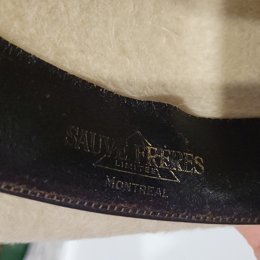 Sauve Frères Cream Fedora Hat - Unisex - Picture 6 of 7